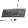 Klawiatura przewodowa nożycowa USB-C USB-A | Unitek SlimTap