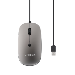 Myszka przewodowa optyczna cicha 1600 DPI | Unitek SlimTrack