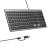 Klawiatura przewodowa nożycowa USB-C USB-A | Unitek SlimTap