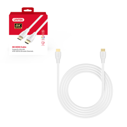 Kabel przewód HDMI 2.1 8K 60Hz biały 0,5m | Unitek C11090AWH