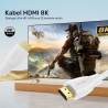 Kabel przewód HDMI 2.1 8K 60Hz biały 10m | Unitek C11090AWH