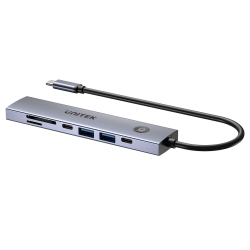 Hub rozdzielacz USB-C 7w1 4K 60Hz PD 100W | Unitek uHUB S7 Pro