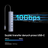 Aktywny hub USB-C 7w1 3x USB-C 4x USB-A z zasilaczem | Unitek