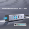 Aktywny hub USB-C 7w1 3x USB-C 4x USB-A z zasilaczem | Unitek
