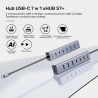 Aktywny hub USB-C 7w1 3x USB-C 4x USB-A z zasilaczem | Unitek