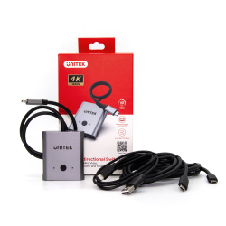 Dwukierunkowy przełącznik USB-C 4K 144Hz 100W PD | Unitek D1078A