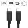 Kabel USB-C - USB-C 1m czarny ładowanie i dane | Unitek