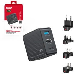 Ładowarka sieciowa GaN 65W z hubem HDMI 4K USB | Unitek