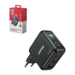 Ładowarka GaN 140W z Wyświetlaczem USB-C Rexo | Unitek Polska