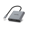 Adapter USB-C do 2x HDMI 4K 60Hz MST Rexo | Unitek Polska