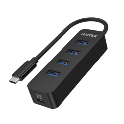 Wyprzedaż | Hub aktywny USB-C do 4x USB-A 3.0 5Gbps | Unitek