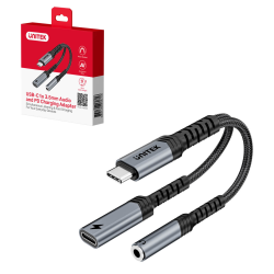 Adapter USB-C na Jack 3,5mm z Ładowaniem PD 60W Unitek