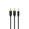 Kabel mini jack 3.5 mm - 2x RCA 3m Unitek C19022BK03