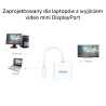 Adapter miniDisplayPort do DVI biały Full HD | Unitek