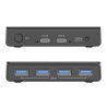 Przełącznik KVM USB-C do 2 komputerów 4x USB-A 5Gbps | Unitek