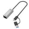 Karta sieciowa USB-C USB-A do RJ45 2.5 Gbps | Unitek U1313C