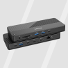 Przełącznik KVM Hub USB-C stacja dokująca 4K LAN | Unitek D1077A