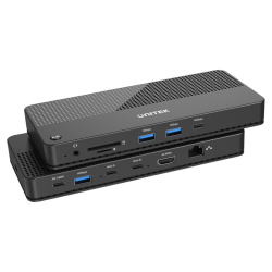 Przełącznik KVM Hub USB-C stacja dokująca 4K LAN | Unitek D1077A