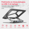 Obrotowa podstawka pod laptopa z hubem USB-C 4K HDMI | Unitek