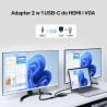 Adapter przejściówka USB-C do HDMI 4K VGA 1080p | Unitek