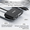 Adapter przejściówka USB-C do HDMI 4K VGA 1080p | Unitek