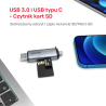 Czytnik kart SD i microSD USB-C USB-A 5Gbps | Unitek R1010A
