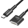 Kabel USB-C do MagSafe 3 140W 2m czarny oplot | Unitek