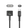 Kabel USB-C do MagSafe 3 140W 2m czarny oplot | Unitek