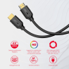 Kabel HDMI 2.0 4K 60Hz HDR 10m czarny | Unitek