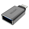 Adapter USB-C do USB OTG aluminiowy szary | Unitek Y-A025CGY